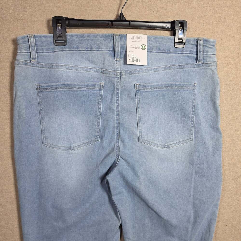 Time and Tru High Rise Straight Leg Denim Jeggings XL (16-18) stretch light wash - Picture 10 of 10